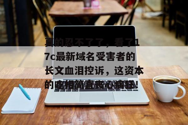真的忍不了了，看了17c最新域名受害者的长文血泪控诉，这资本的吃相简直丧心病狂！